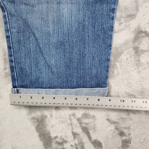 Gloria Vanderbilt Jeans Womens 14 Blue Amanda Capri High Rise Cuffed Stretch - Picture 13 of 14